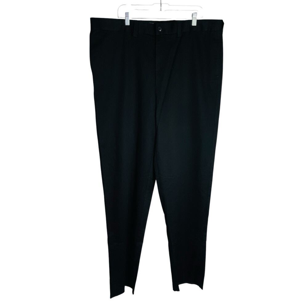 Oak Hill Premium Pant Mens Chino 44 Black Chino‎ Elastic Waist Stretch Unhemmed